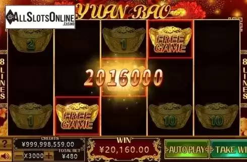 Win Screen. Yuan Bao from CQ9Gaming