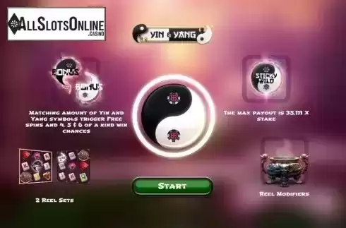 Start Screen. Yin & Yang from BB Games