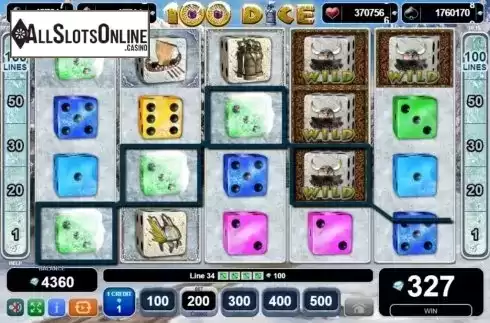 Win Screen 3. 100 Dice from EGT