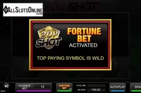 Fortune Bet. 20p Shot from Inspired Gaming