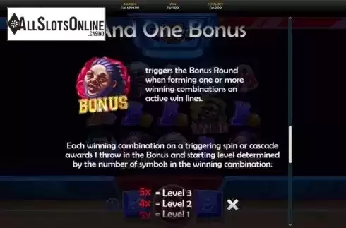 Bonus game screen. MVP Hoops from OneTouch