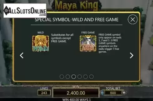 Paytable 3. Maya King from Dragoon Soft