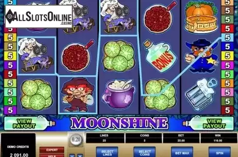 Screen 2. Moonshine (Microgaming) from Microgaming