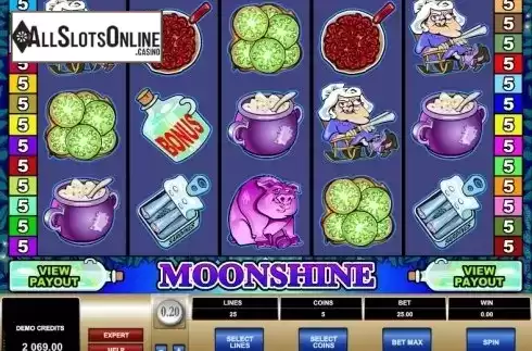 Screen 1. Moonshine (Microgaming) from Microgaming