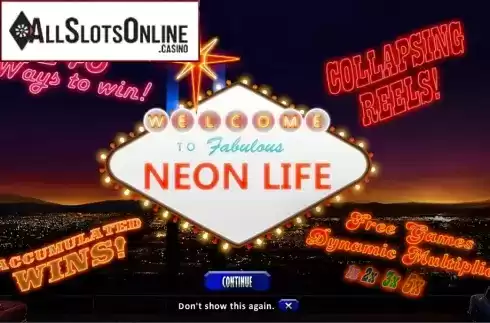 Screen2. Neon Life from Playtech