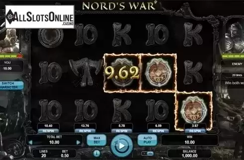 Win screen. Nord's War from Booongo
