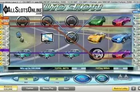 Screen 3. Auto Show from NeoGames