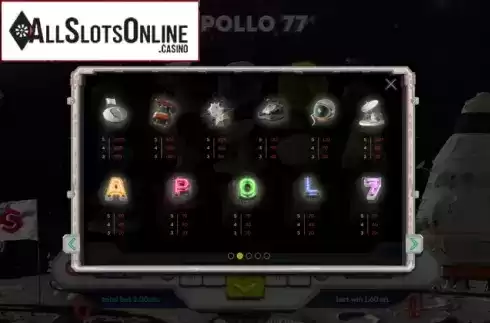 Symbols. Apollo 77 from Smartsoft Gaming