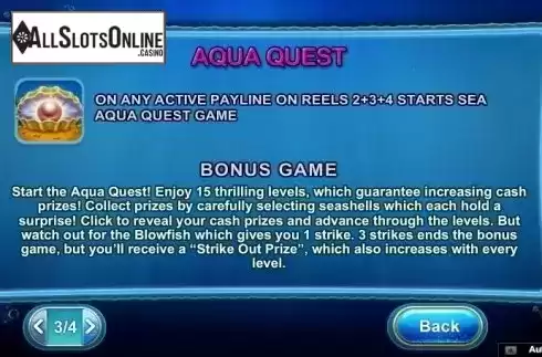 Paytable 3. Aqua Cash (NeoGames) from NeoGames