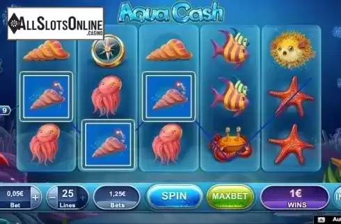 Screen 1. Aqua Cash (NeoGames) from NeoGames