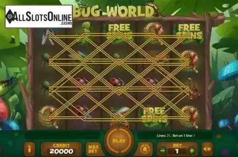 Reels screen. Bug World from X Card