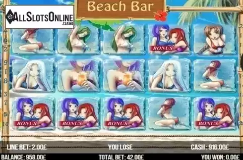 Game Workflow screen . Beach Bar from Fugaso