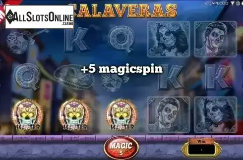 Free spins get screen. Calaveras from Capecod Gaming