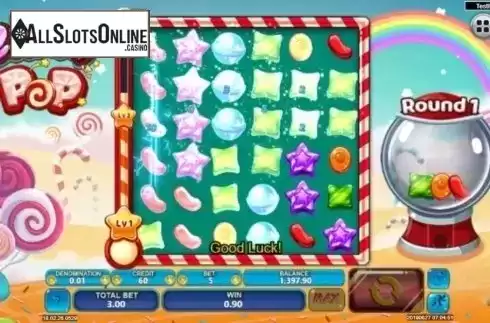Win Screen. Candy Pop from Spadegaming