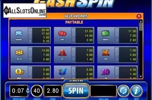 Screen9. Cash Spin from Bally