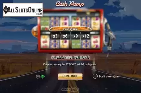 Start Screen. Cash Pump from Play'n Go