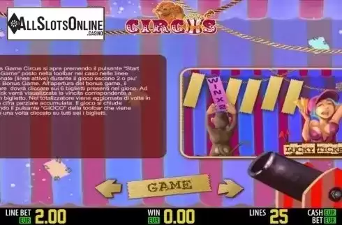 Paytable 3. Circus HD from World Match