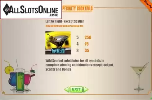 Screen5. Cocktails from Portomaso Gaming