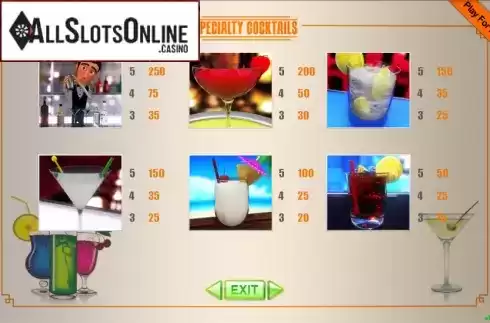 Screen7. Cocktails from Portomaso Gaming
