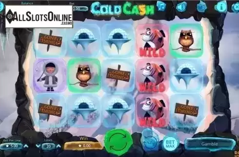 Reels screen. Cold Cash from Booming Games