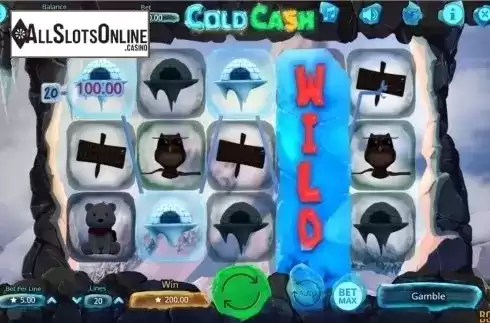 Wild Win screen. Cold Cash from Booming Games