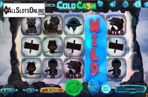 Wild reel screen. Cold Cash from Booming Games
