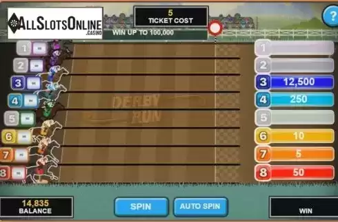 Game Screen 1. Derby Run from IGT