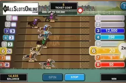 Game Screen 2. Derby Run from IGT
