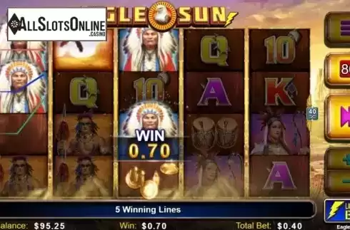 Win Screen 2. Eagle Sun from Lightning Box