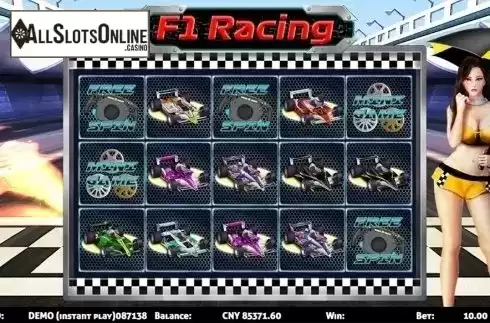 Reels screen. F1 Racing from Triple Profits Games