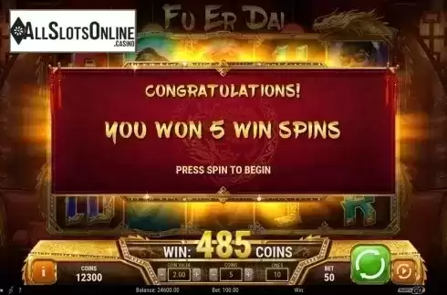 Win spin. Fu Er Dai from Play'n Go