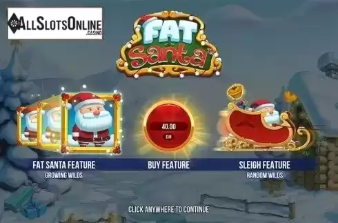 Intro screen. Fat Santa from Push Gaming