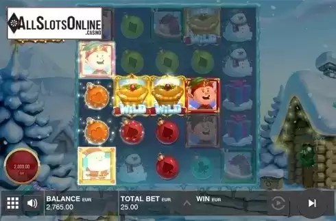 Free spins win screen. Fat Santa from Push Gaming