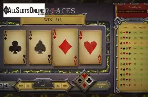 Win Screen 2. Four Aces from Evoplay Entertainment