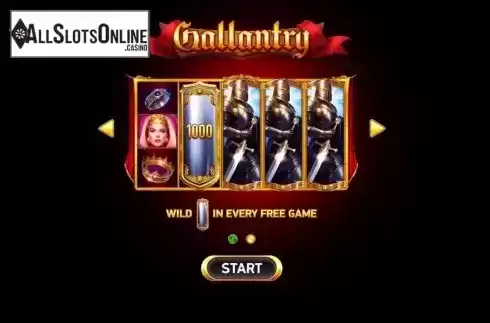 Start Screen. Gallantry from Ruby Play