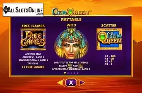 Paytable 2. Gem Queen from Skywind Group