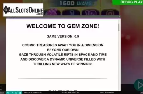 Info. Gem Zone from Leander Games