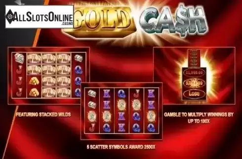 Intro screen. Gold Cash from Inspired Gaming