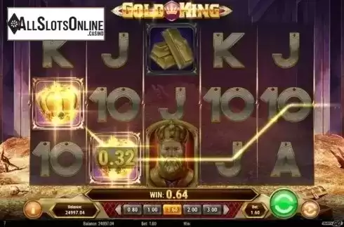 Win screen. Gold King from Play'n Go