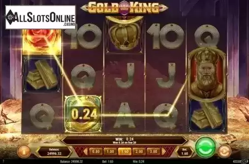 Wild Win screen. Gold King from Play'n Go