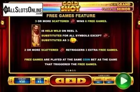 Free Spins. Gold Shot from Skywind Group