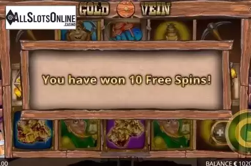 Free Spins 2. Gold Vein from Booming Games