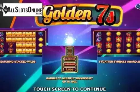 Start Screen. Golden 7s from Inspired Gaming