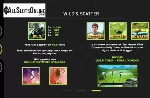 Paytable 2. Golf Tour from GamePlay