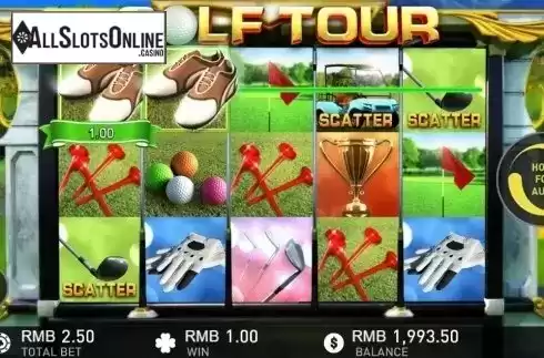 Screen 2. Golf Tour from GamePlay