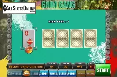 Gamble game . Grim gang from GameX