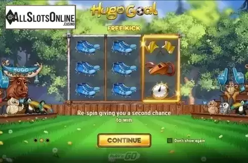 Intro Game screen 2. Hugo Goal from Play'n Go