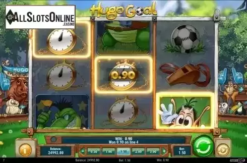 Wild Win screen 2. Hugo Goal from Play'n Go