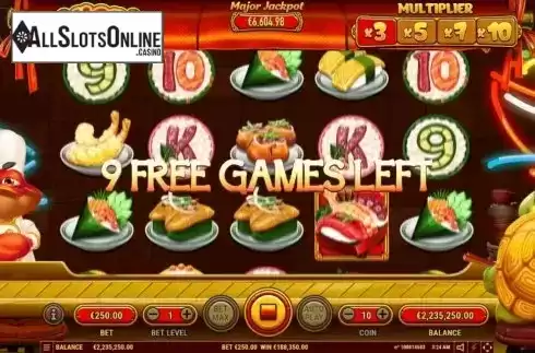 9 Free Games Left. Hey Sushi from Habanero