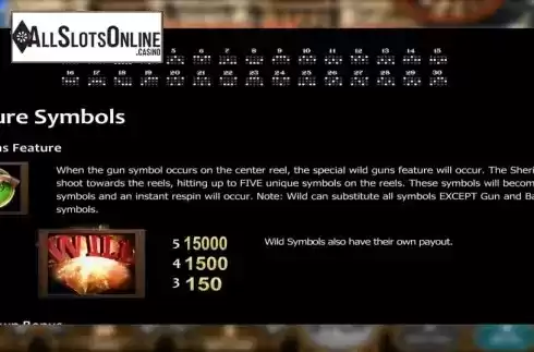 Paylines. High Noon from Nucleus Gaming